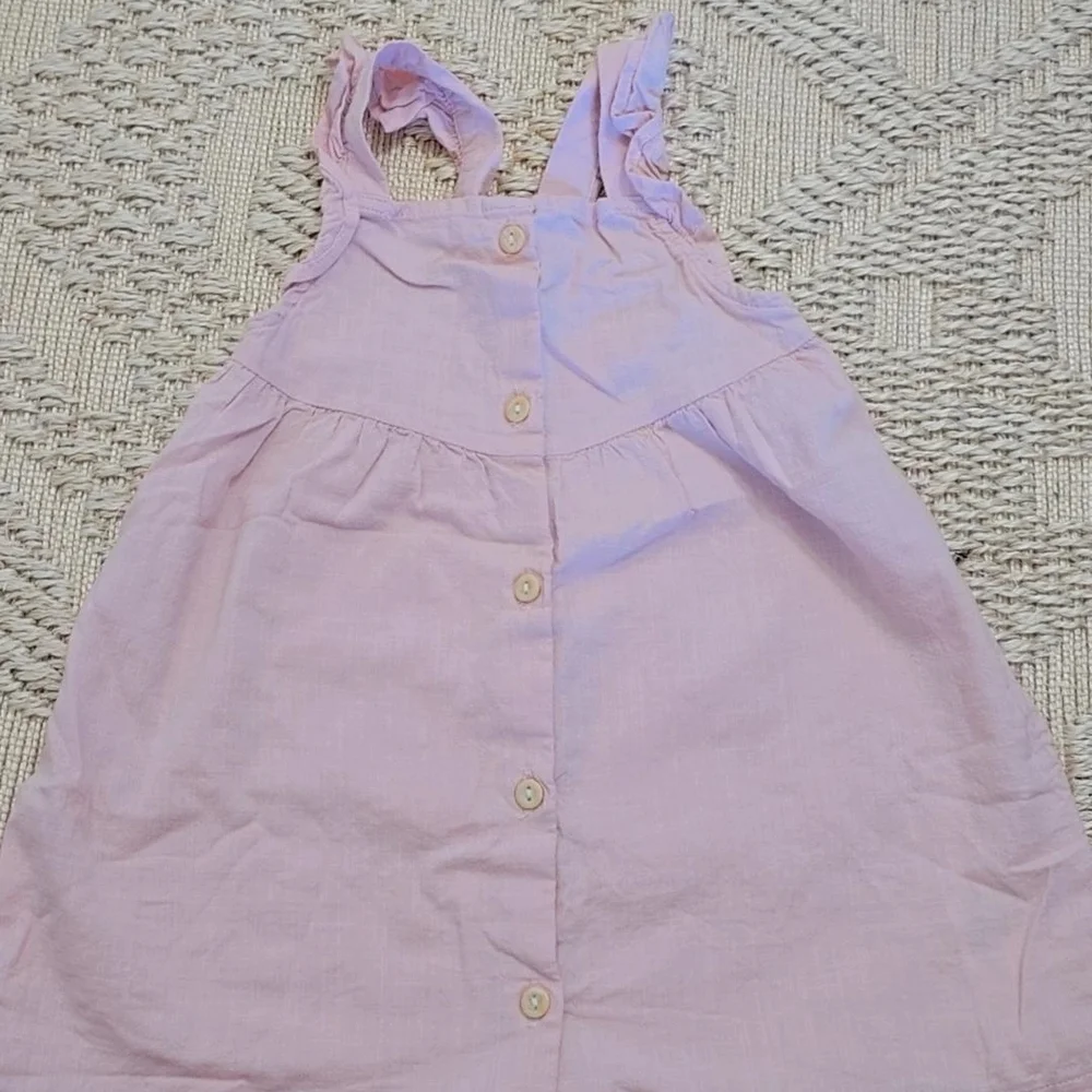 H&M Blush Pink Ruffle Strap Dress